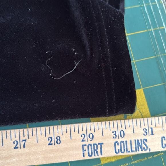 Worthington Black Velvet Velour Stretch Pullon Ruffled Waist Drawstring sz XL - Picture 6 of 6